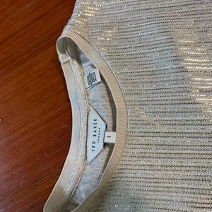 Ted Baker Shiny Silver Knit Top